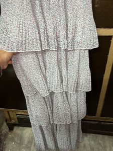 a line maxi dress with shrug