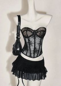 Gothic Fitted Lace Corset Top