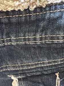 Denim Shorts with Fur Trim