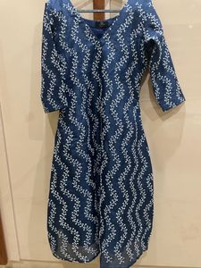 New Blue Aline Kurtha - Not Used Even Once
