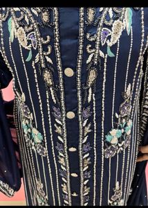 Embroidered Blue Kurta Set with Dupatta