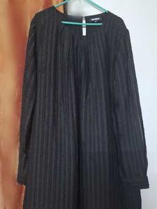 Chic Black dress with self design