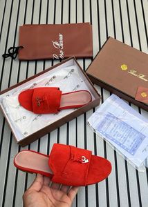 Lora Piana Suede Slides