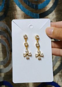 Anti Tarnish floral drop earrings