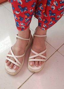 Stylish White Strappy Sandals