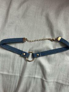 Blue Denim Fashion Choker Necklace