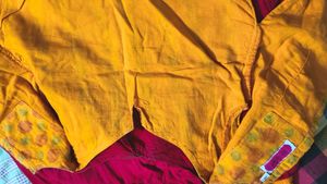 Maroon Cotton Pavada Sattai