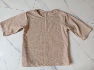 Sparkly Beige Top