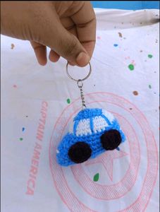 🚗 Handmade Crochet Car Keychain 😍