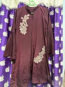 Maroon Coord set with Floral Embellishments