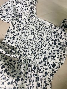 Floral Print Puff Sleeve Dress