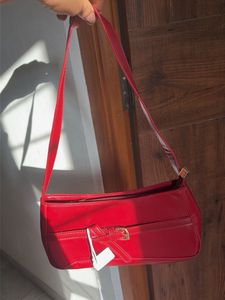 Chic Cherry Red Hobo Bag 🍒