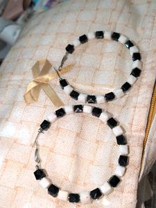 Chic Black & White Hoop Earrings