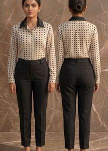 Chic Polka Dot Button-Up Shirt