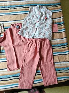 Cotton Kurta Set with Vasket