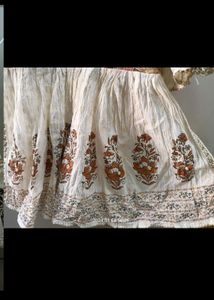 cream colour gharara and top with dupatta