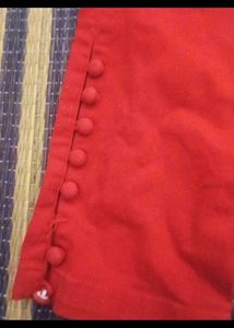 Vibrant Red Slim Fit Pants