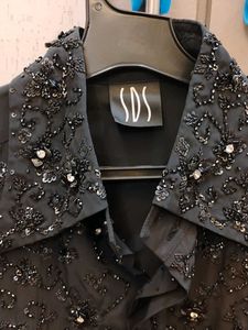 SDS Embellished Black Shirt