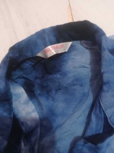 Blue Tie-Dye Top