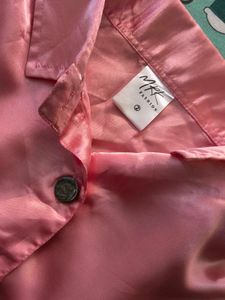 Chic Satin Blouse with Puff Sleeves