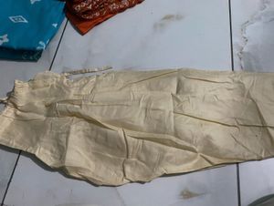 Elegant Cream Kurta with Gold Print