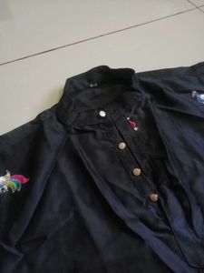Elegant Black Kurta with Peacock Embroidery