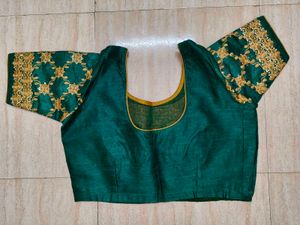 Sea Green Net embellished Saree