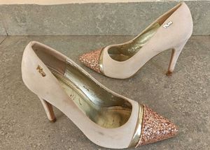 Elegant Glitter Toe High Heels