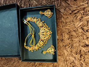 Exquisite Gold Necklace &amp; Earring Set