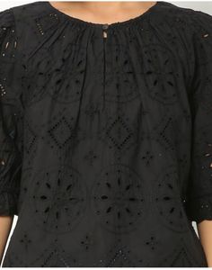 Eyelet Embroidered Top