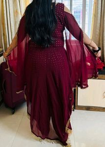 Maroon Patiala Dress