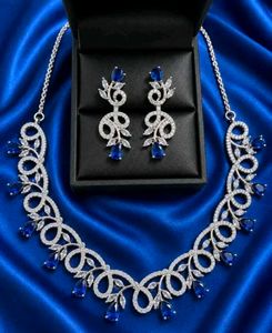 AD American Diamond Necklace Set