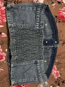 Denim Tube Top