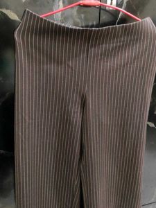 Classic Pinstripe Wide-Leg Pants