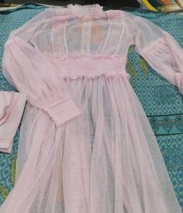 Elegant Pink Tulle Gown
