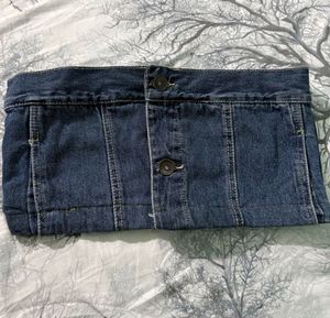 Classic Blue Denim bandeau top