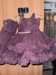 Purple Princess cape  birthday frock