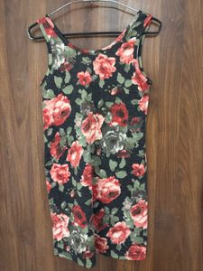 Floral Print Sleeveless Mini Y2K Dress