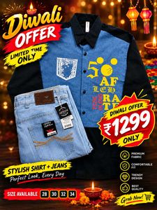 Trendy & Stylish Men's Shirt and Jeans Combo