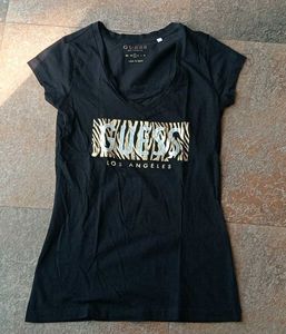 Guess V Neck Printed  T-shirt