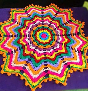 Handmade Crochet Mandala Wall Hanging