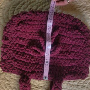 Plush Purple Crochet Handbag