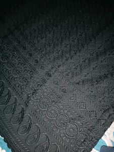 Elegant Black Embroidered Chikankari Kurta