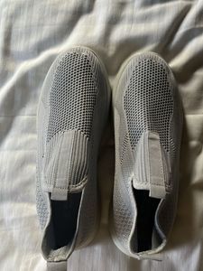 Comfortable Grey Slip-On Sneakers