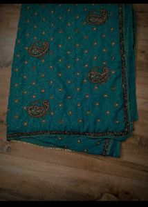 y2k Paisley sea green zari work Saree