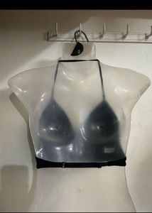 Black Halter Neck Bikini Top