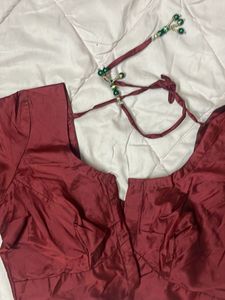 Maroon Silk Lehenga Choli Set