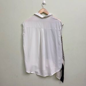 Asymmetric Geometric Print Shirt