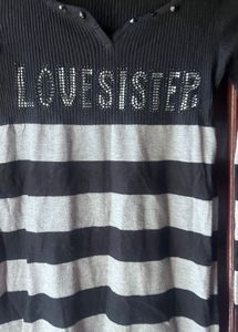 Black And Grey Winter Tunic