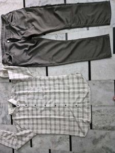 Men's Checked Casual Shirt with pant